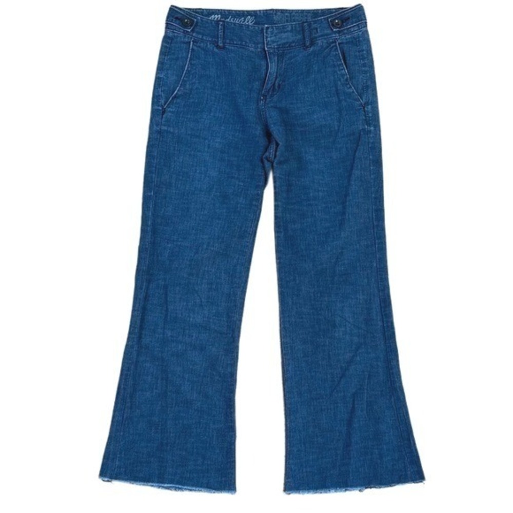 Madewell Widelegger Raw Hem Wide Leg Blue Womens Jeans‎ Size 26